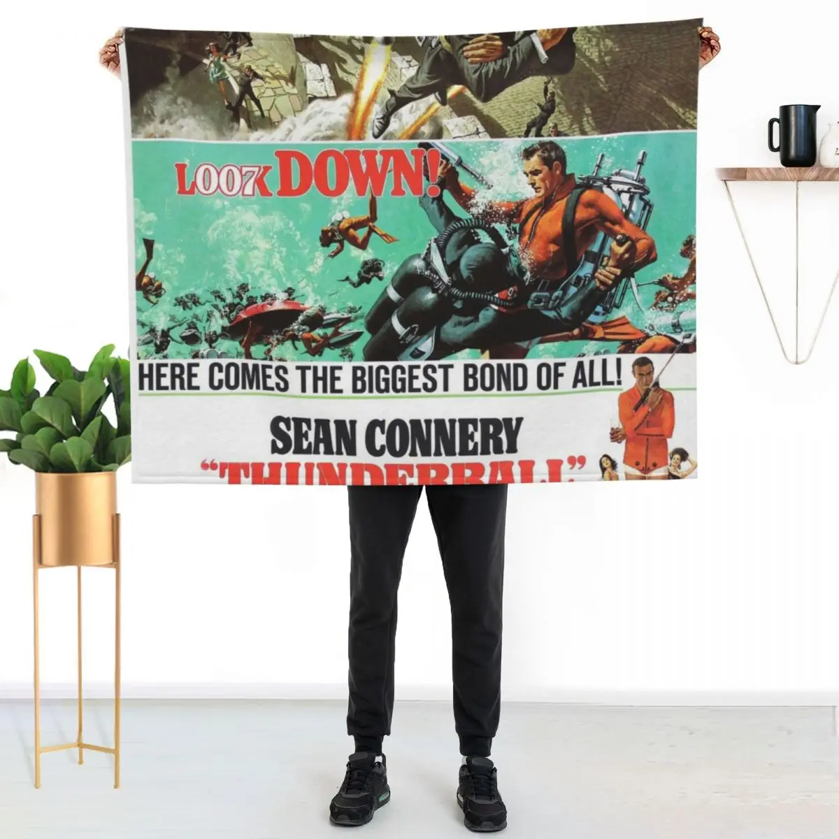 Up Down Out Thunderballs Throw Blanket valentine gift ideas Comforter Hairy For Decorative Sofa Moving warm for winter Blankets