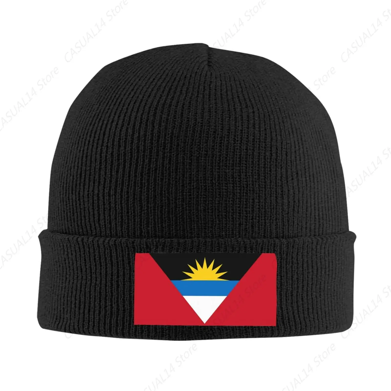 Antigua And Barbuda Flag Knit Beanie Hats For Men And Women Unisex Winter Hat Beanies Skull Cap Print One Size