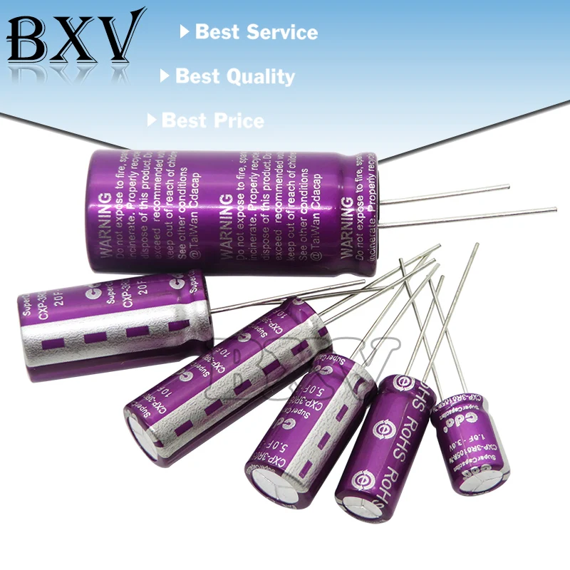 1PCS 3.0V CDA 3V Super Capacitor 1F 2F 3.3F 5F 7F 10F 15F 18F 20F 30F 50F 60F 100F 120F Farad Capacitor 3.0V3.3F 3V10F