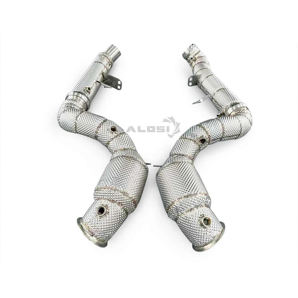 

Wholesale exhaust for Mercedes Benz GLE63 W167 4.0T2019-2024 ss304 exhaust downspout with heat shield high-performance exhaust