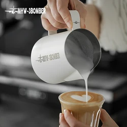 MHW-3BOMBER Milk Frothing Pitcher Stainless Steel Espresso Steaming Pitchers with Thermometer Durable Coffee Machine Accessories