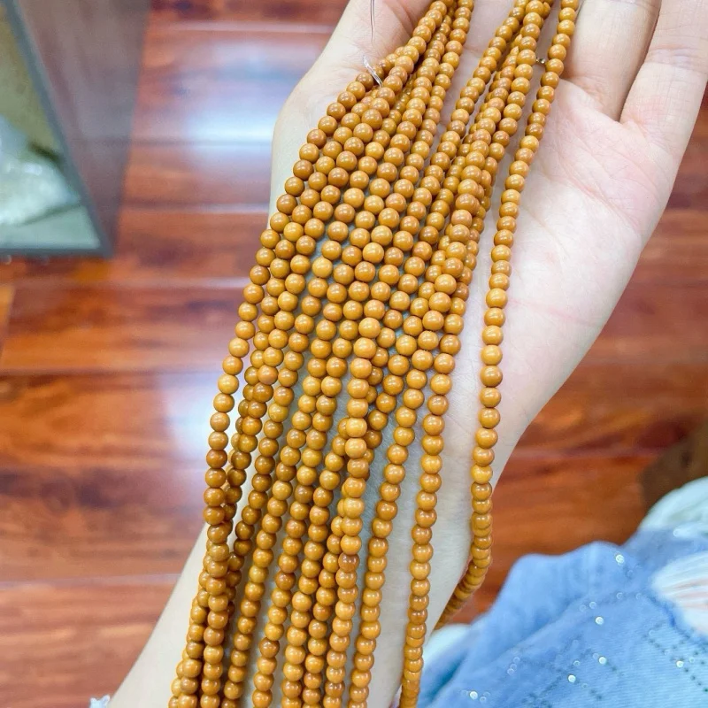 Olive Nut round Beads Semi-Finished Accessories Woven Hand Rope Necklace Crafts Rosary Bracelet Accessory