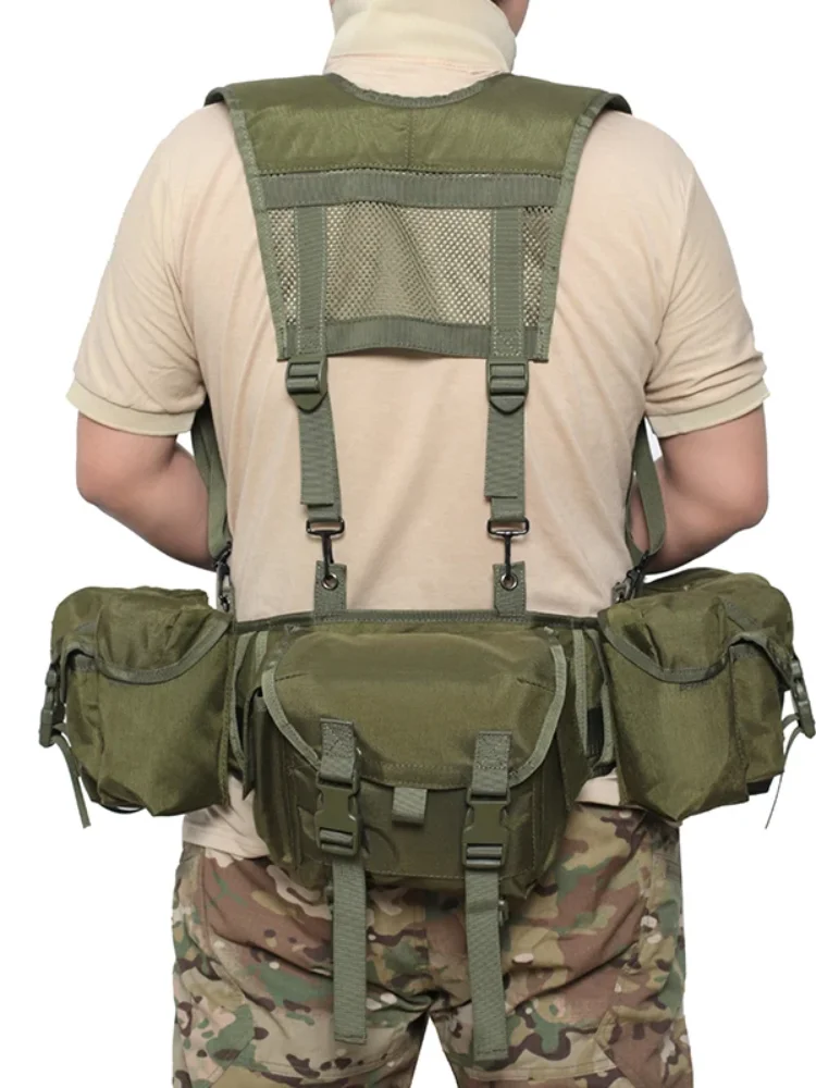 الروسية M-1 كامو حمل وتعليق حزام خصر مجموعة النمط الروسي EMR رجل أخضر الصدر جبل التكتيكية سترة مجموعة #4