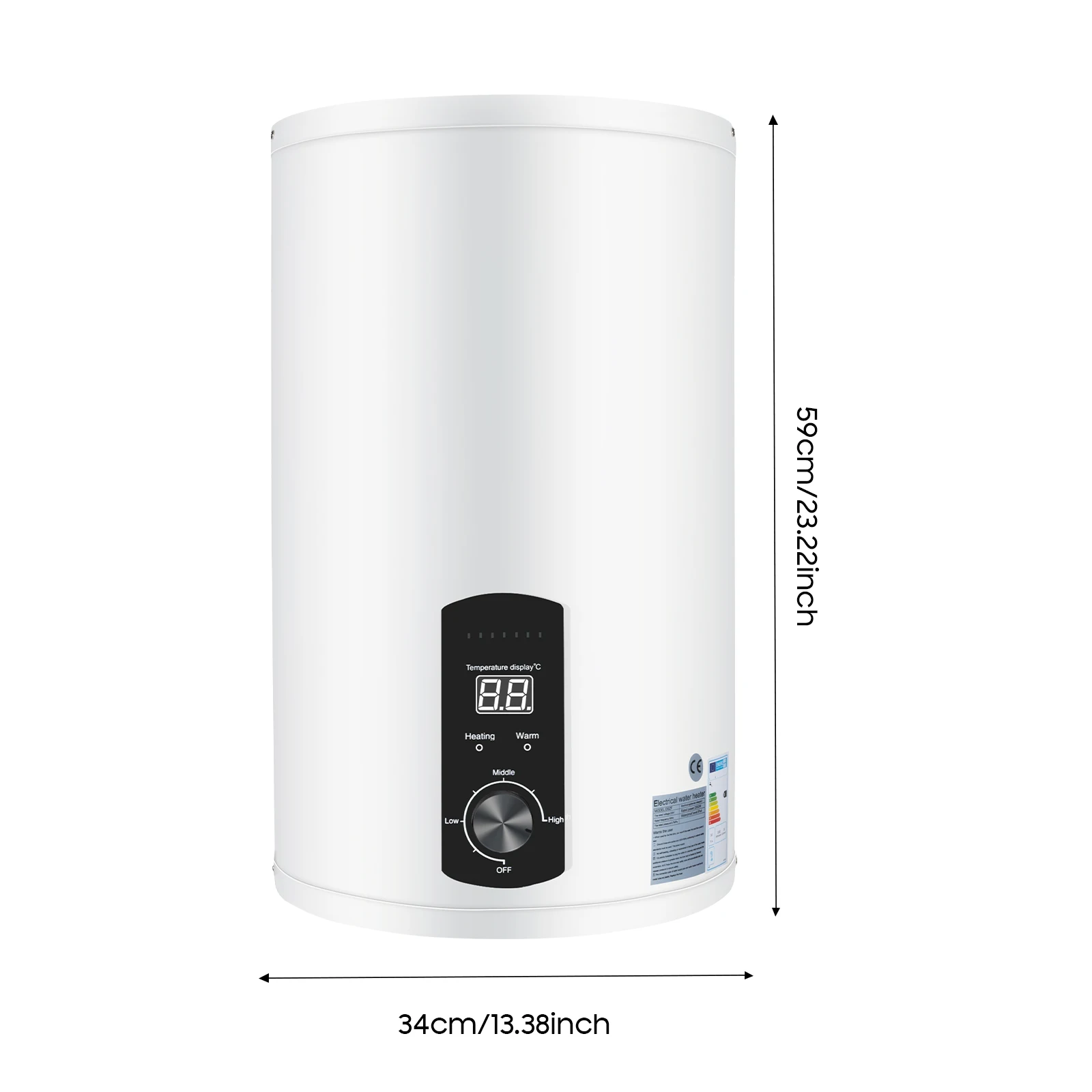 Chauffe-eau électrique mural 30L 2000W, chauffe-eau instantané, chauffe-eau à accumulation, chauffe-eau électrique, chauffe-eau mural, émail