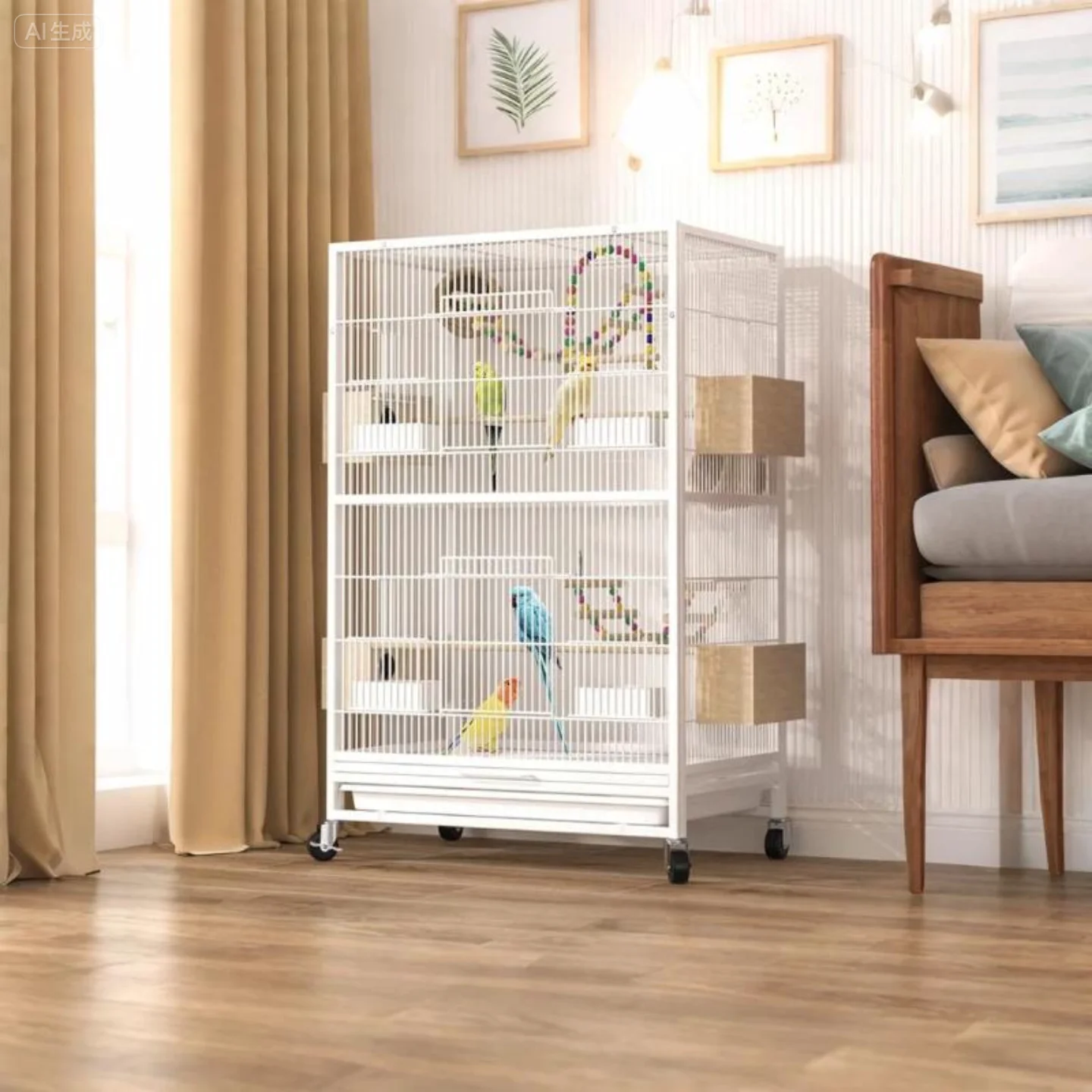 

Cockatiel Bird Cages Things Canaries Accessories Indoor Bird Cages Aviary Houses Quail Feeder Jaula Para Canarios Bird Supplies