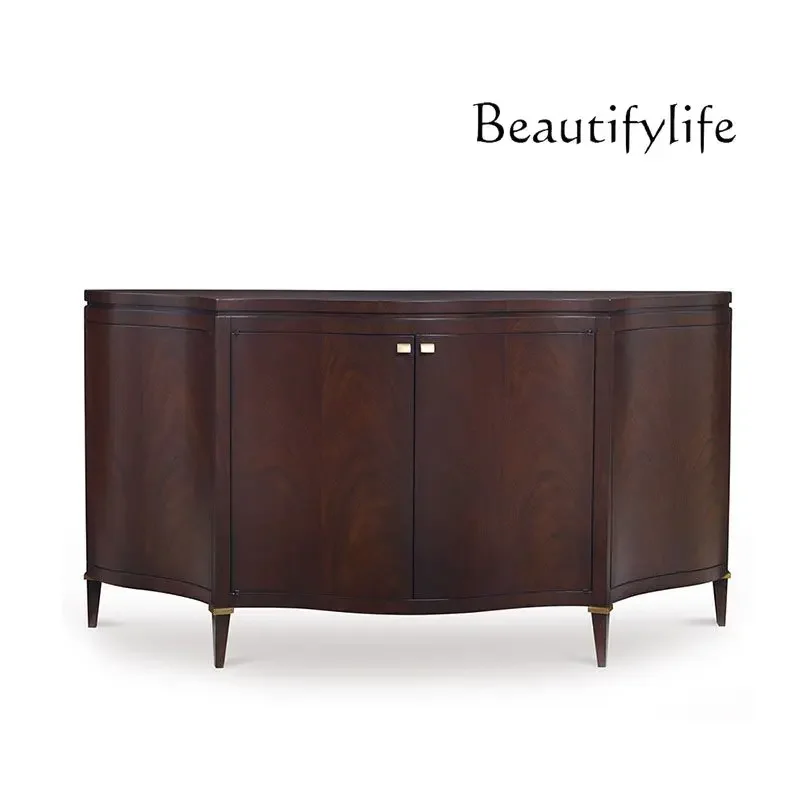 

BJ American Country Four-door Dining Side Cabinet French Retro Solid Wood Porch Cabinet Restaurant Storage Designer Model