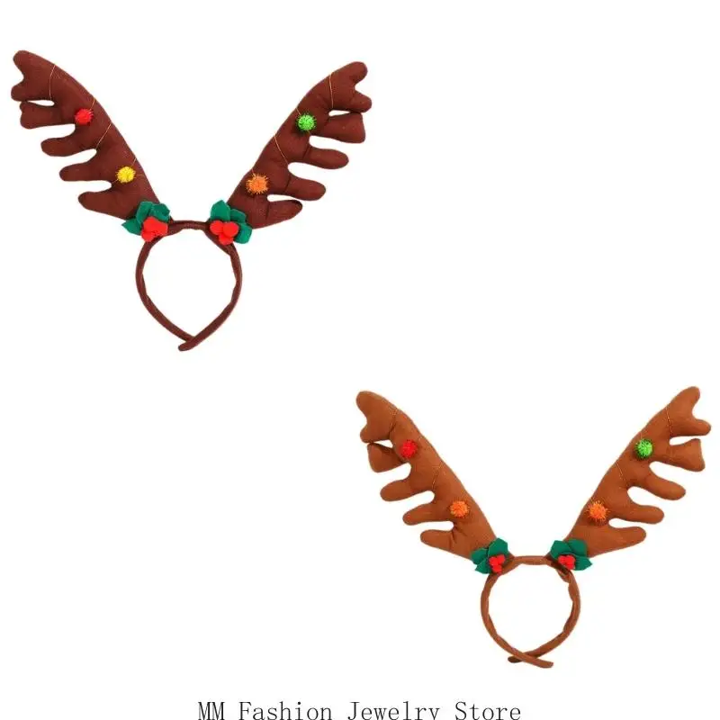 D0UB – bandeaux fête noël, bois en tissu doux pour adultes enfants, célébration vacances