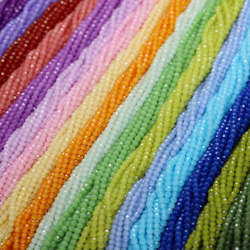 New Color 4mm 95pcs Crystal Glass Beads Facet Round Glass Spacer Beads For Jewelry Making DIY Earring Necklace