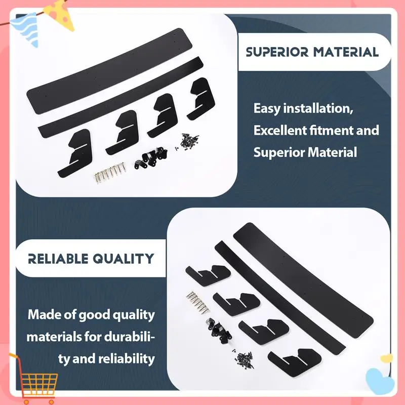

Car Rear Bumper Protector Spoiler Lip Rear Bumper Diffuser Splitter Spoiler Fins Trim