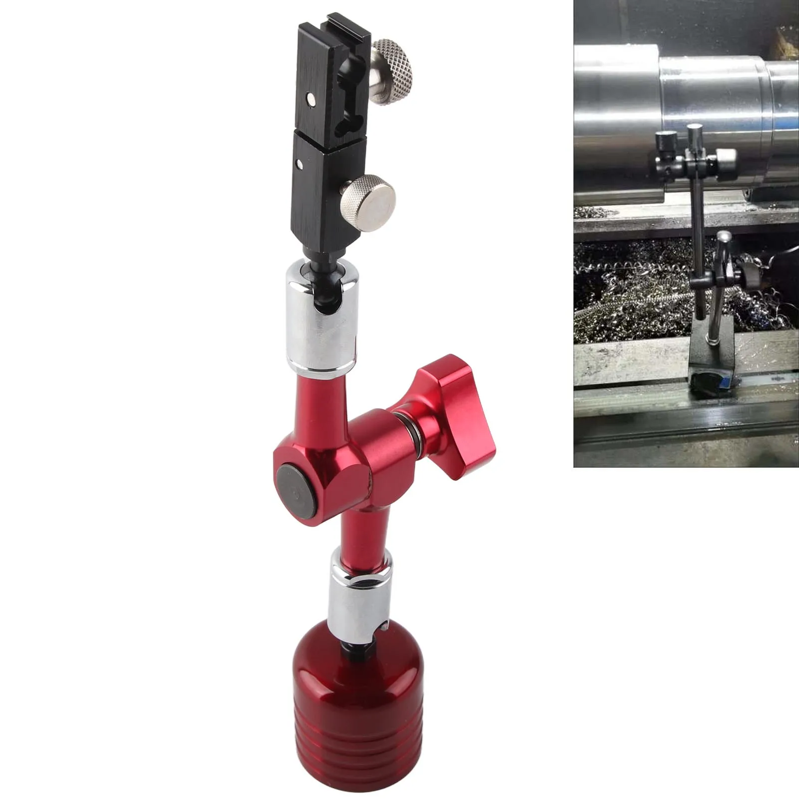 

Magnetic Base Holder Adjustable Flexible Arm Support Stand for Digital Indicator Adjustable Magnetic Base Holder