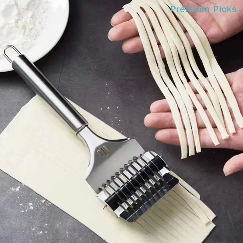 1Pcs Stainless Steel Manual Spaghett Cutter Pasta Machine Dough Noodles Maker Ginger Garlic Roll Crusher Kitchen Cooking Gadgets