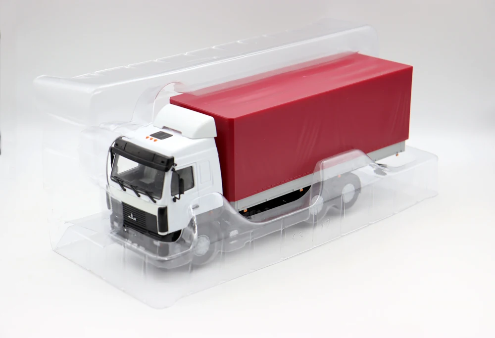 NEW 1/43 MAZ-6312 onboard Truck White Red by URAL AUTOHISTORY Diecast model for collection gift