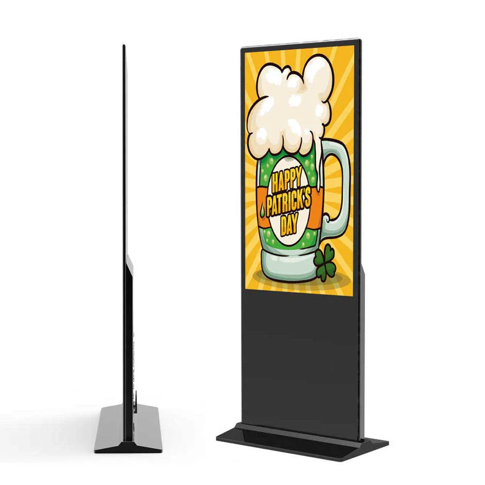 55-inch reclamezuil voor winkelcentra met infrarood touchscreen, HD-scherm, staande uitvoering, geschikt voor liften, consumentenelektronica