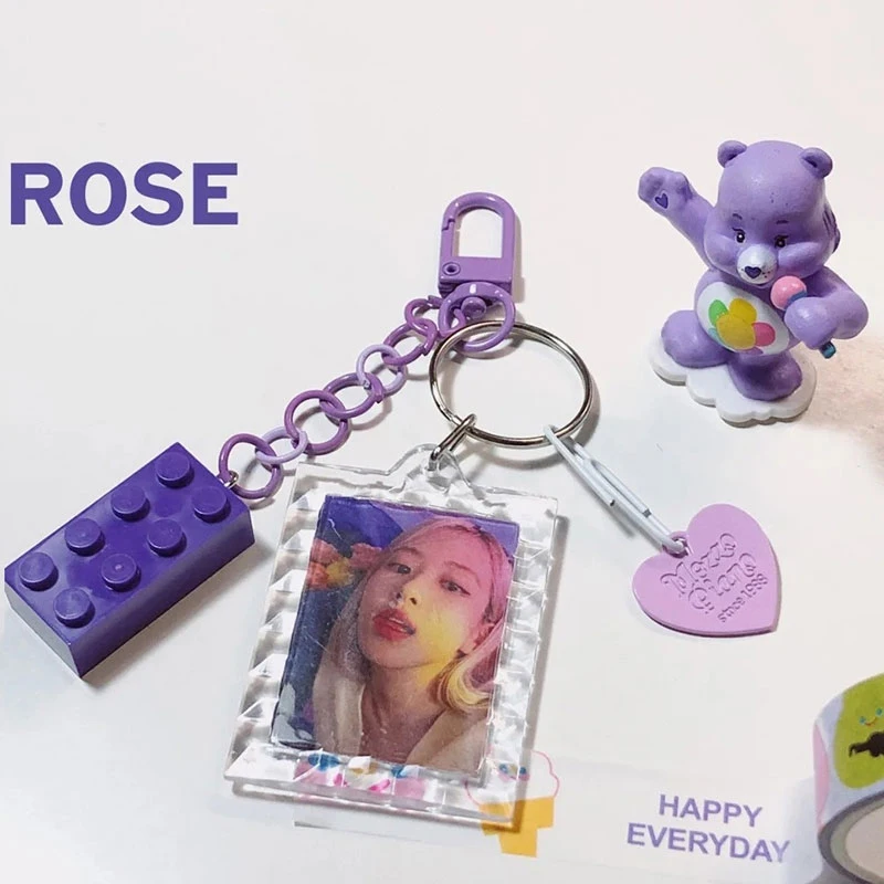 Blank Photo Frame Keychain Transparent Acrylic Mini Picture Frame Keyring Insert Photo Pendant DIY Couple Anniversary Gifts