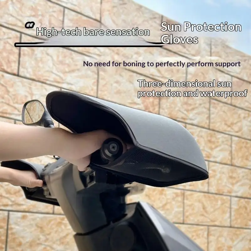 Electric Vehicle Muffs with Waterproof Motorcycle Gloves Sun Protection for Everyday Riding Comfort
