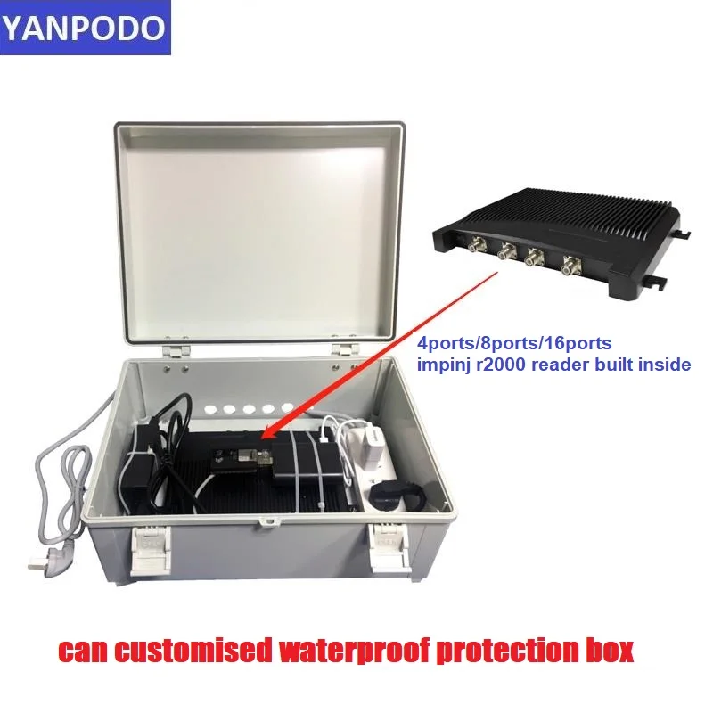 

4ports Long Range UHF RFID Impinj R2000 Chip Fixed Reader Multi-tag 700tag/sec for Warehouse Tracking Management