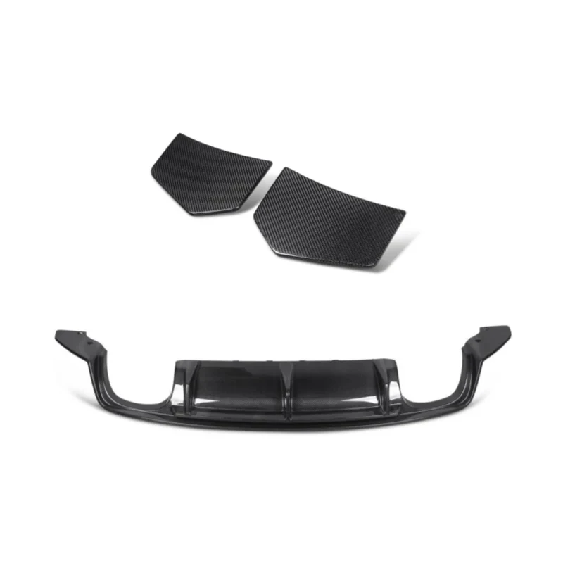 

Pure Dry Carbon Fiber Rear Bumper Lip Splitter Spoiler for Audi TT MK3 TTS Sport Bumper 2015-2019, Auto Parts