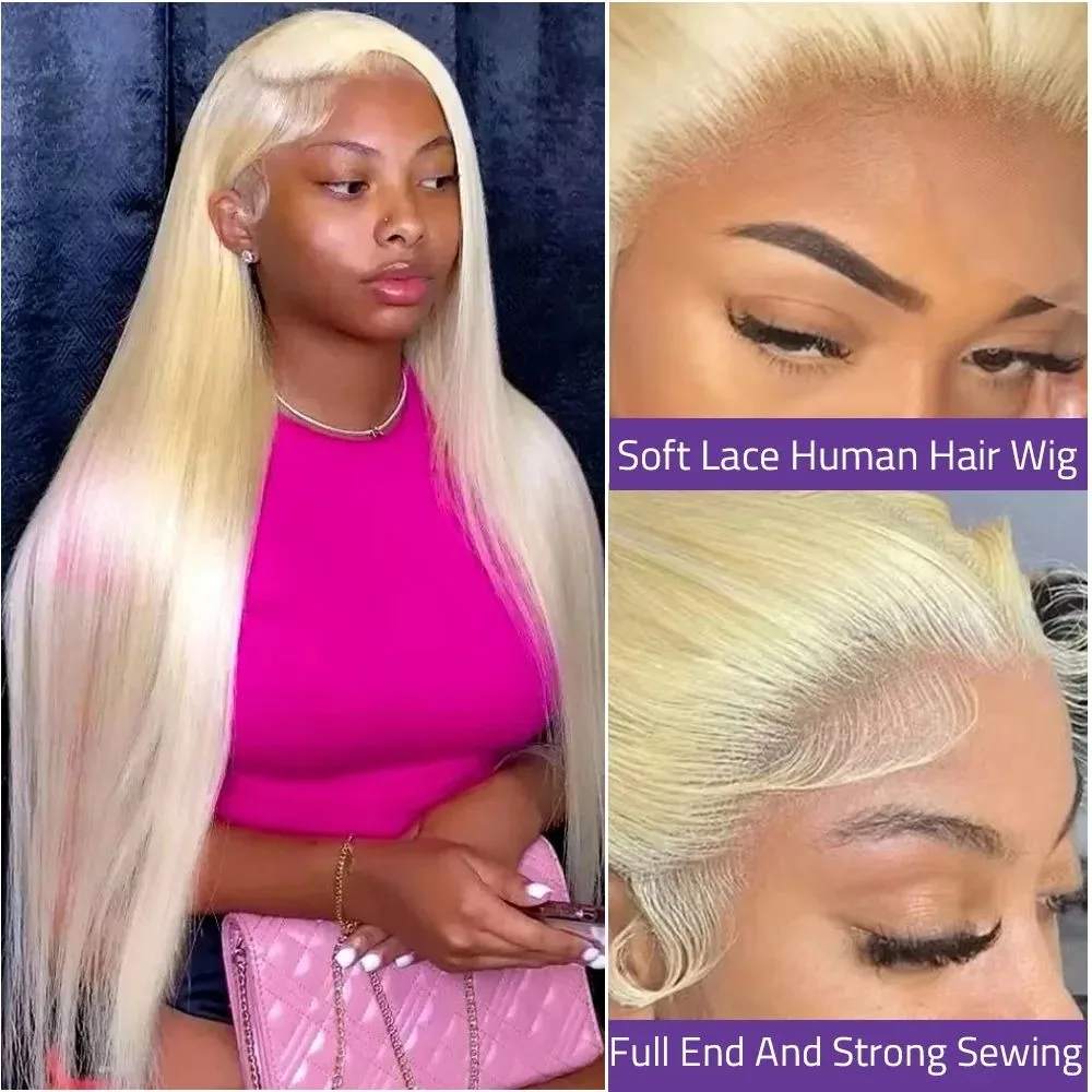 613 Hd Lace Frontal Wig 13x6 Straight Human Hair 30 Inch Blonde 13x4 Lace Front Wig Brazilian Colored Wigs Women Choice On Sale image 4
