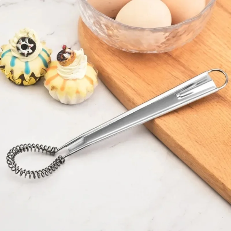 Stainless Steel Whisk Spring Hand Mixer Spoon Kitchen Eggs Sauces Honey Cream Mixing Kitchen Gadgets Cooking Tools