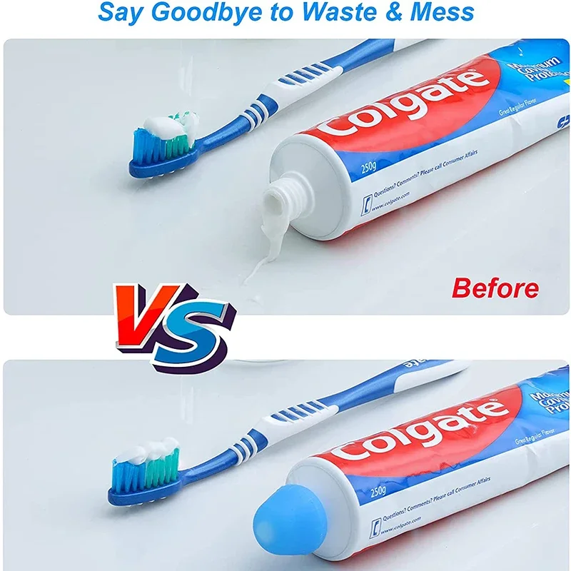 4pcs Magic Colorful Toothpaste Cap Self Closing Toothpaste Squeezer Dispenser Hygiene No Mess No Waste Bathroom Accessories