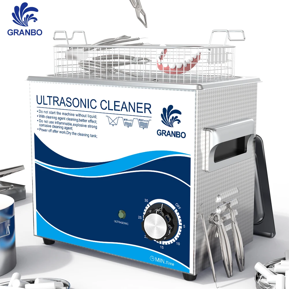 Granbo 3L Tabletop Ultrasonic Cleaner Powerful 120W/180W 40 kHz for Dental 3D Printing Model Cleaning