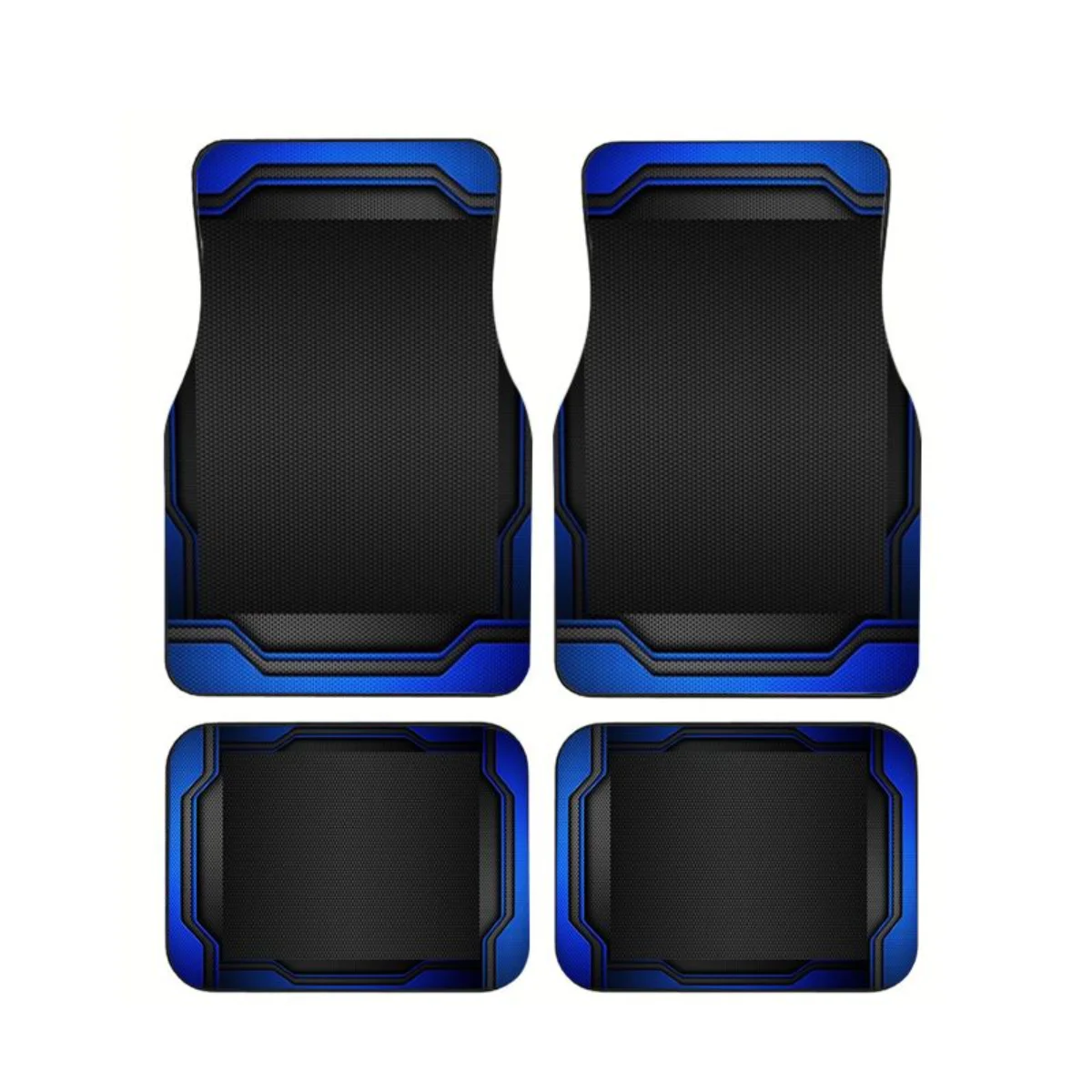 Universal Tech Accessories - 4pcs 블루 블랙 테크 기하학 자동차