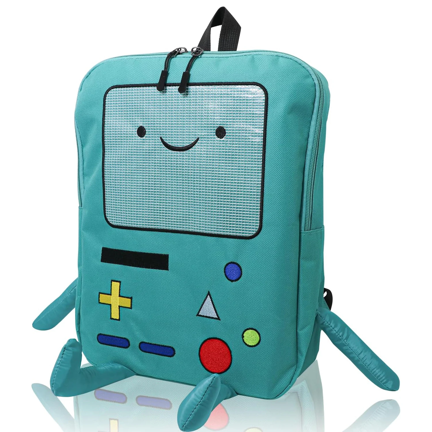 14 Inch Cute Cartoon Backpack Adventure Time Anime Casual Travel Green Anime Bag Breathable Portable Lightweight