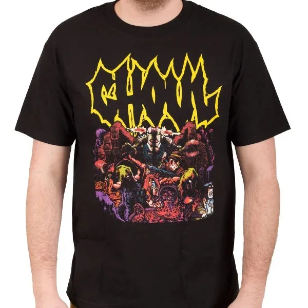Colorful Chaos Monster Crowd Ghoul Album Print T Shirt, Thrash Metal Fan Collectible Unisex Tee