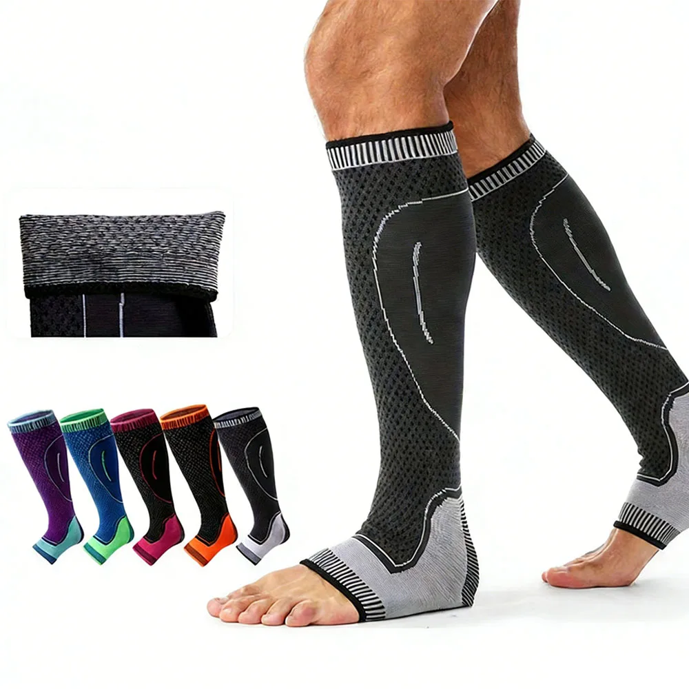 

1 Pcs Sports Leg Pad Safety Running Cycling Compression Sleeves Calf Leg Shin Splints Breathable Leg Warmers Sports Protection