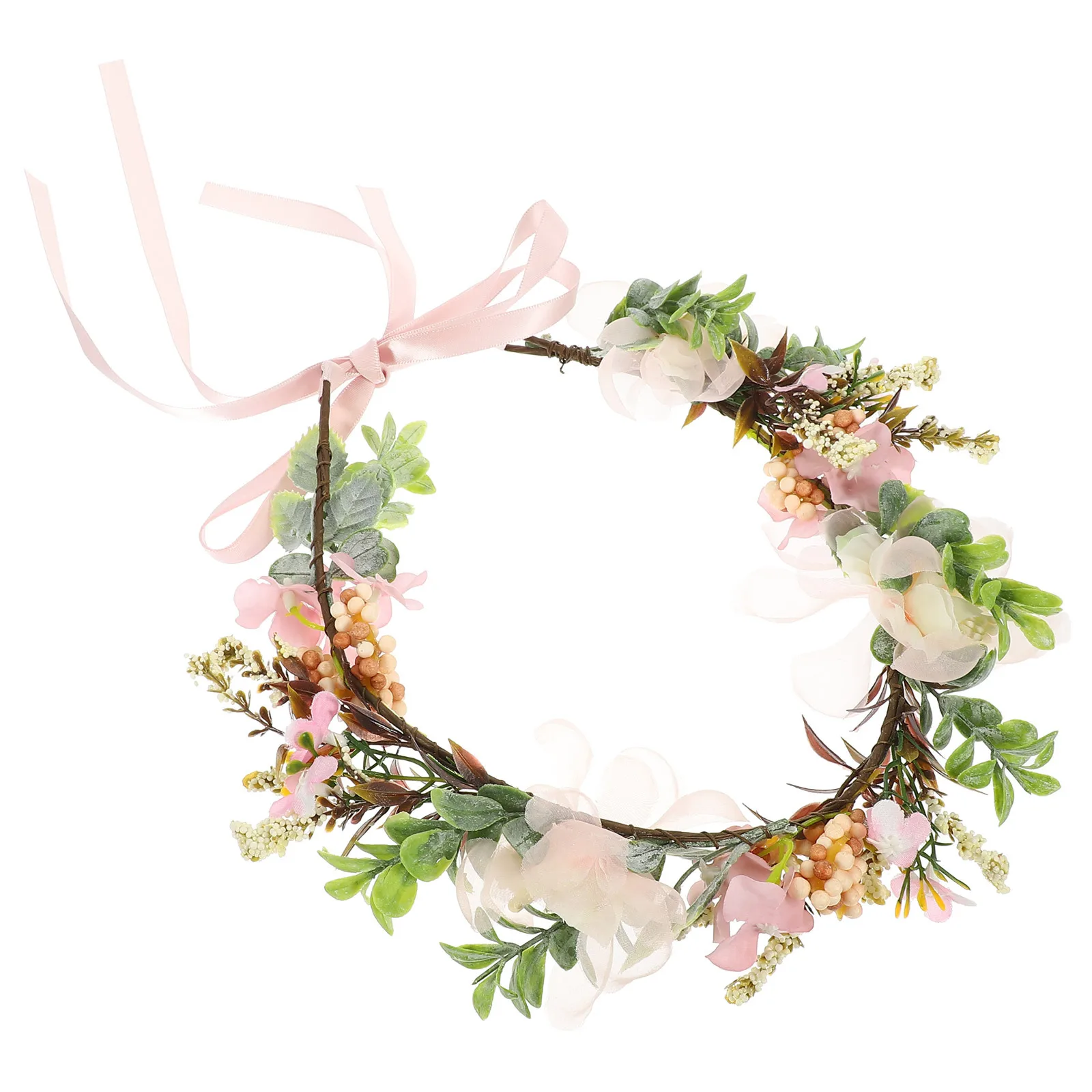 

Wedding Flower Dog Collar Artificial Floral Wreath Pet Cat Accessory Adjustable Ribbon Design Lightweight Portable Durable