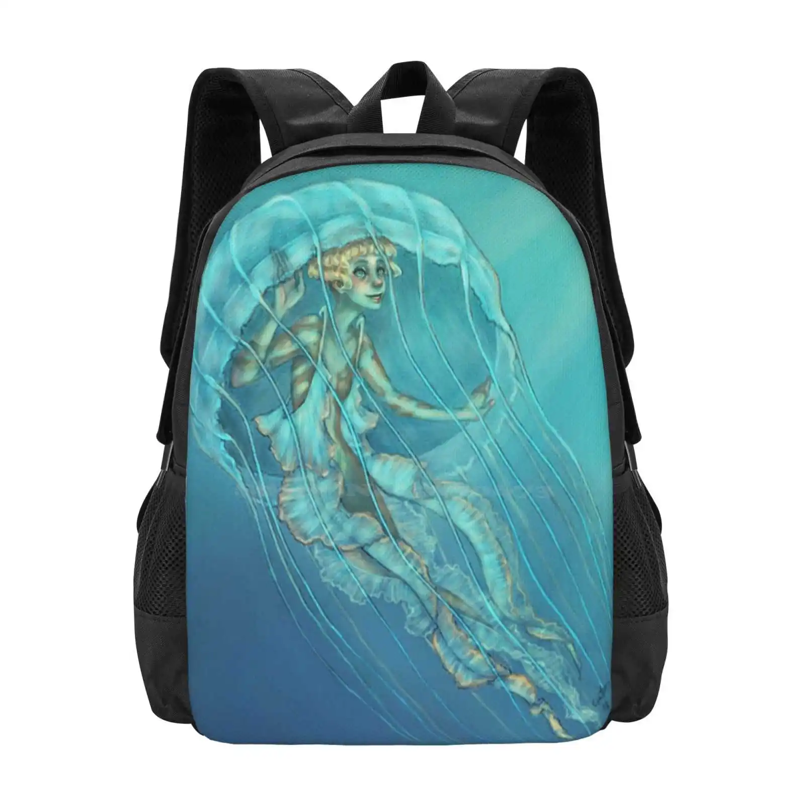 .Jelly Masquerade. Hot Sale Backpack Fashion Bags Mermaid Halloween Sea Ocean Jellyfish Costume Holiday Fantasy Swimming Myth