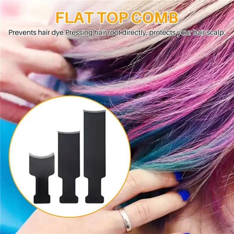 ABGP-3Pcs Long Hair Highlighting Sectioning Board Barber Flat Top Paddle Board Comb For Hair Coloring Dyeing DIY Hairdressing Ti