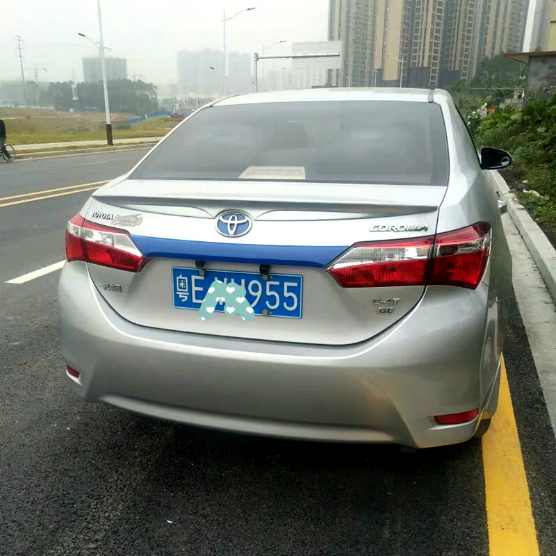 For TOYOTA Corolla Spoiler 2014  To 2018 High Quality ABS Material Car Rear Wing Primer Color Rear Spoiler