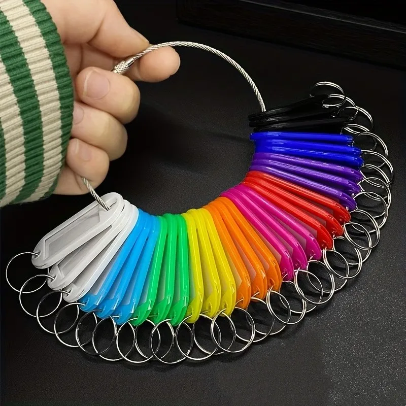 53 pcs Writable ID Labels for Office Item Labeling, Lightweight Portable, Random Color Assortment, Multipurpose