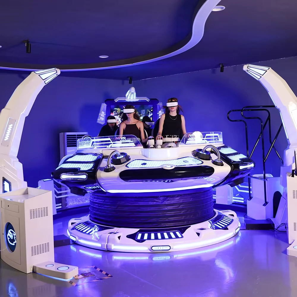 VR Theme Park 360 9d Vr Roller coaster Chair Simulator Virtual Reality Game Machine