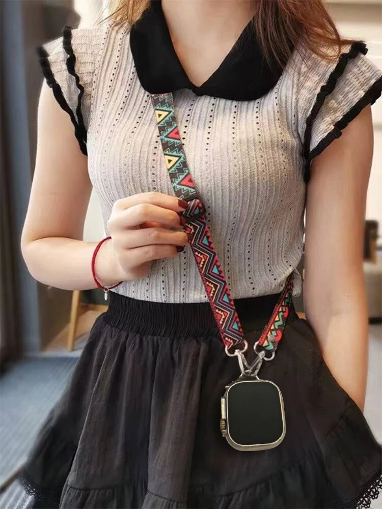 

Neck Hanging Necklace Watch Chain Suitable For Apple Watch Strap38/40/41mm42/44/45/46/49mmSports Watch Accessory IwatchS10Ultra2