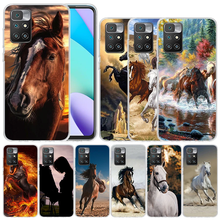 Horse Great Beauty Galloping Soft Cover for Redmi 12 12C 10 10A 10C 9 9A 9C 9T Print Phone Case 8 8A 7 7A K20 6 Pro 6A S2 K40