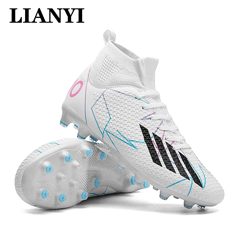 

LIANYI Осенние молодежные футбольные бутсы 46. # Нескользящие износостойкие футбольные тренировочные кроссовки Grass с пятью сторонами и длинными и короткими шипами