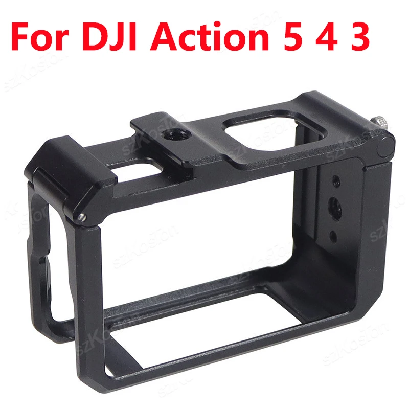 For DJI OSMO ACTION 5 Metal Cage Quick Release Foldable Mount with Cold Shoe Full Protective Frame Case For DJI Osme Action 4 3