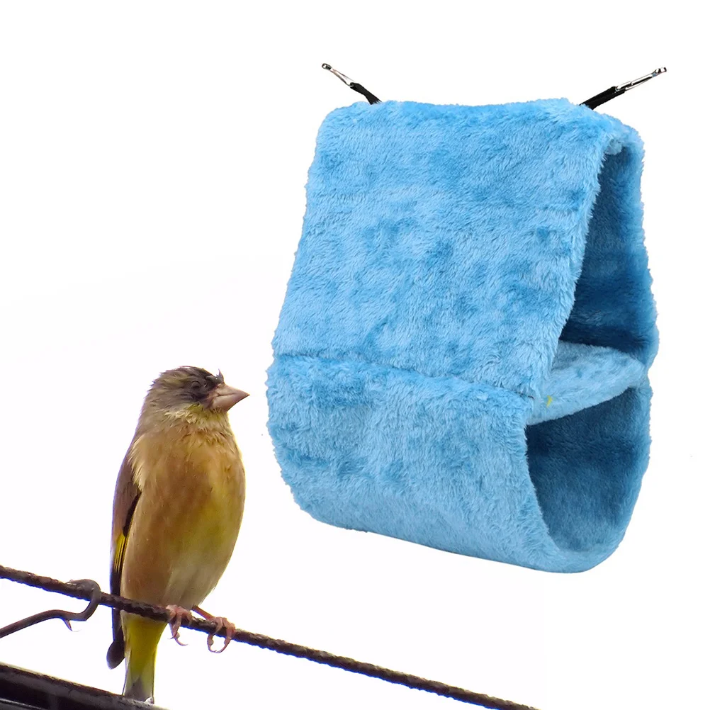 

1pcs Parrot Nest Double Layer Flannel Hanging Bird Sleeping Bed Warm Indoor Birds Nest For Parrot Pet Play Decor