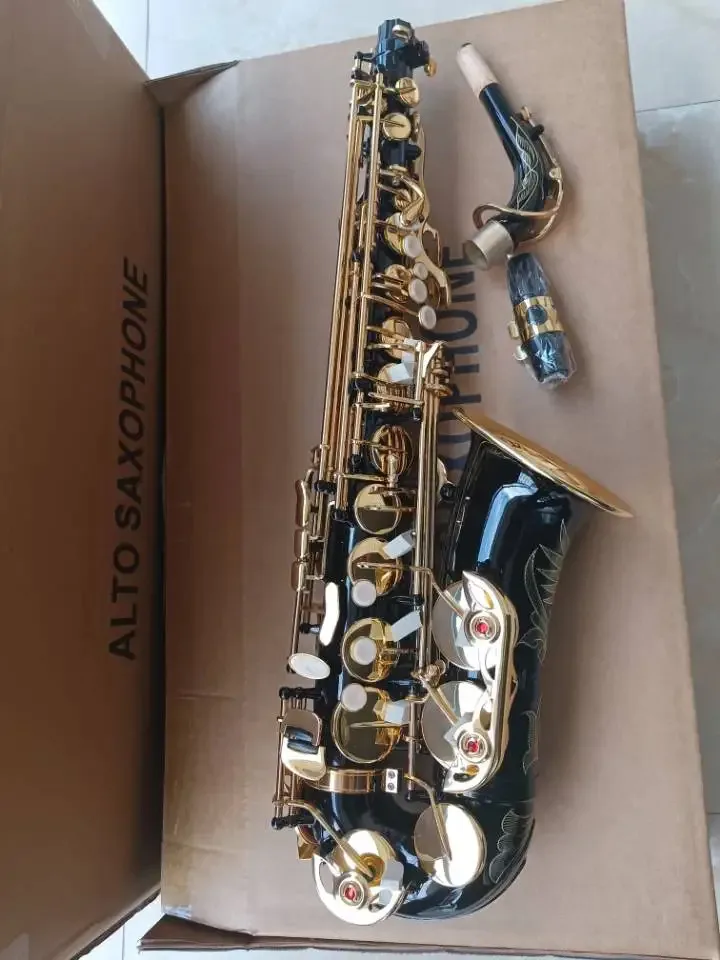 2026 new France SAS-R54 Eb Alto Saxophone Black Gold Keys Professional w/Case&Mouthpiece