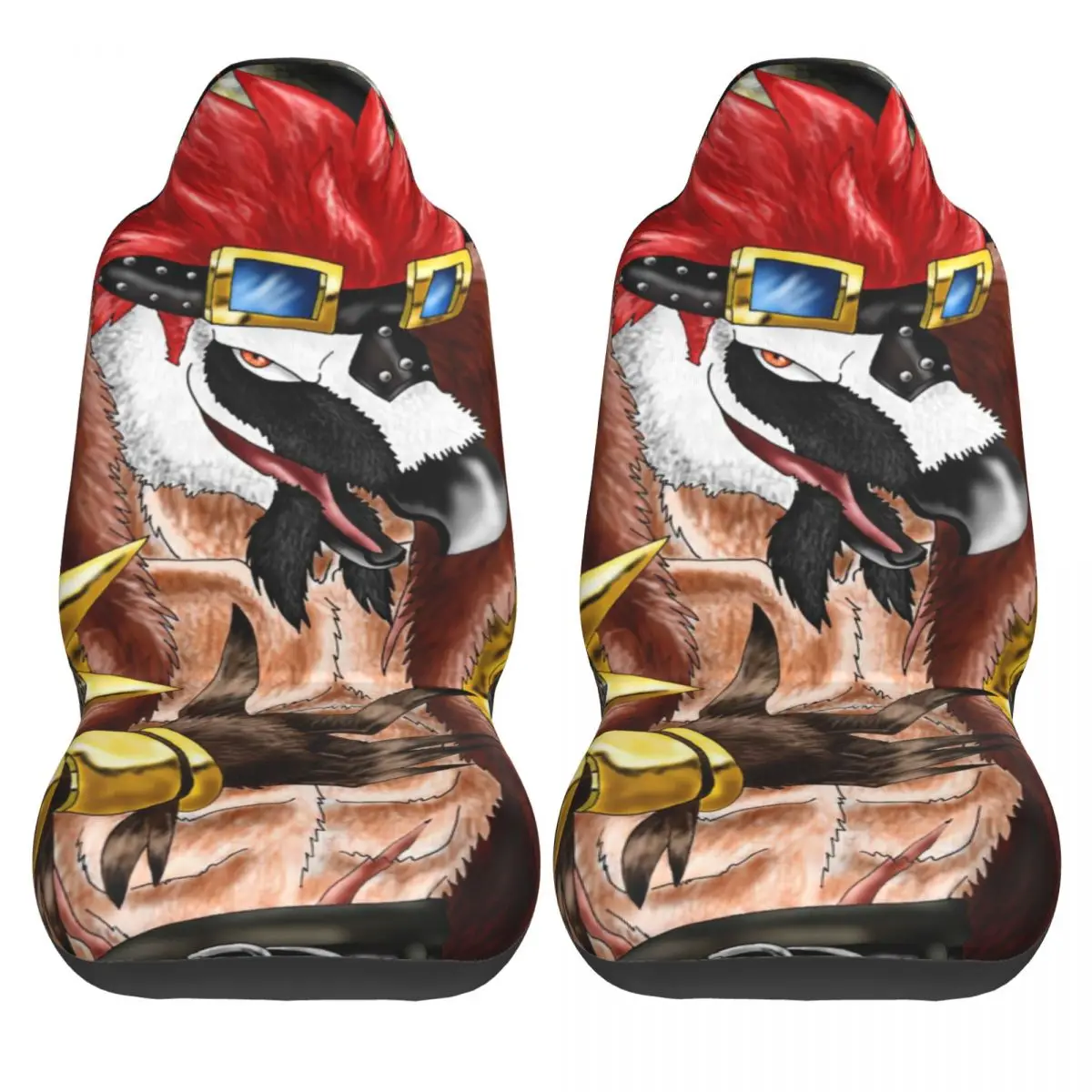 Eustass Captain Kid Car Seat Cover Custom Printing Universal Front Protector Accessories Cushion Set