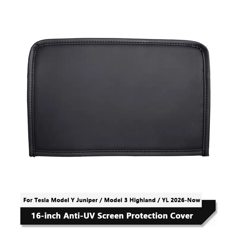 16-Zoll Mittelkonsolen-Bildschirmschutzabdeckung für Tesla Model 3 / Y / YL 2026 Anti-UV Sonnenschutz Navigationsdisplay Staubschutz – Detail 11