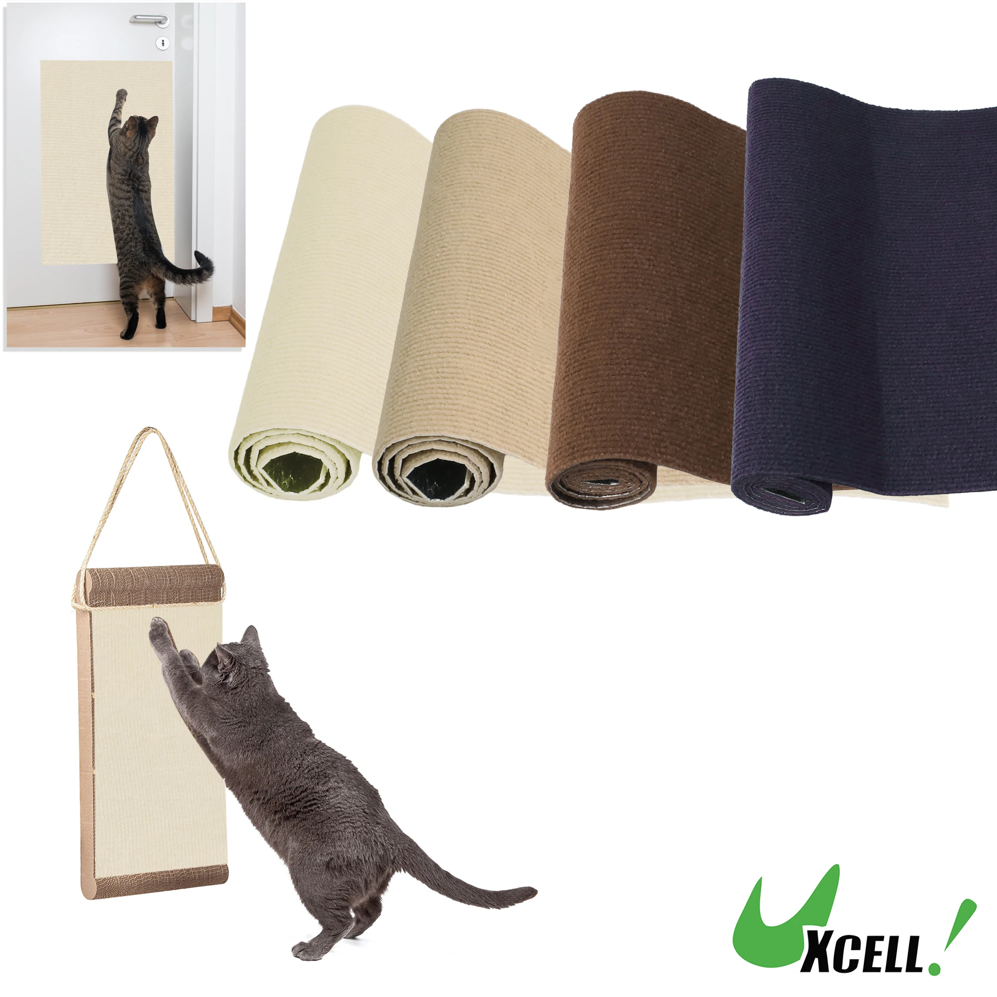 UXCELL 자기 접착 카펫 고양이 스크래치 보드 벽 안티 고양이 스크래치 소파 Diy 고양이 스크래치 보드 소파 보호 발 매트 