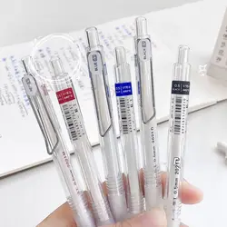 Quick Dry Gel Pen Transparent Black/Red/Blue Ink 0.5MM ST Tip Neutral Pens Writing Tools Signature Pen School Stationery