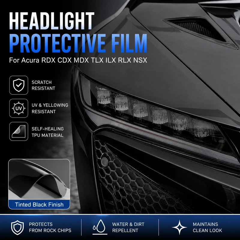 For Acura Headlight Film TPU Blackout for RDX CDX MDX TLX ILX RLX NSX Tail Light Cover Protective Film 115 Characters