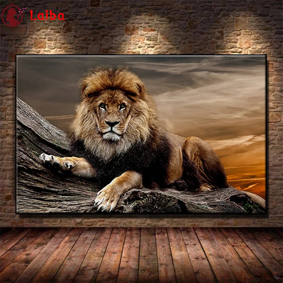 Diamond Painting The King of the Forest Animal Lion 5d Cross Stitch Diamond Embroidery Mosaic Gift Home Decor Picture