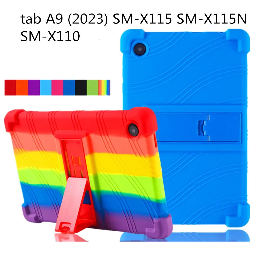 Capa de silicone para tablet Samsung Galaxy, capa para A9 Lite, 8.7 ", 2023, SM-X115N, SM-X115, SM-X110