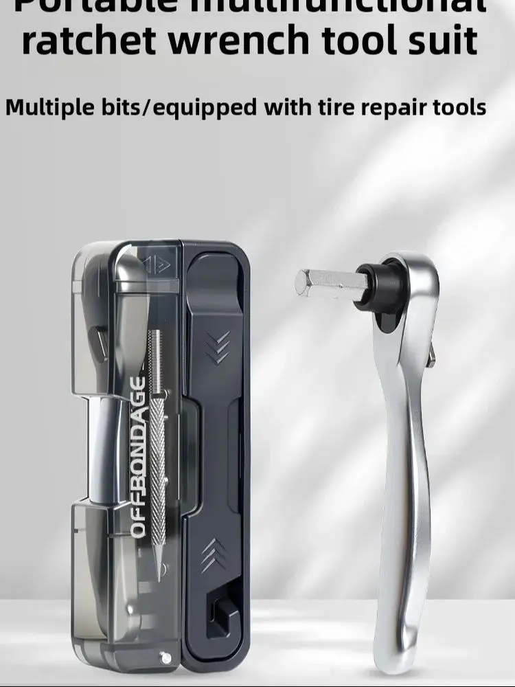 AliExpress NONE OFFBONDAGE Bicycle Tools Torque Wrench Hex Wrench Set Mini Portable Multi-tool Kit MTB Bike Tire Patch Repair Tools Tire Lever