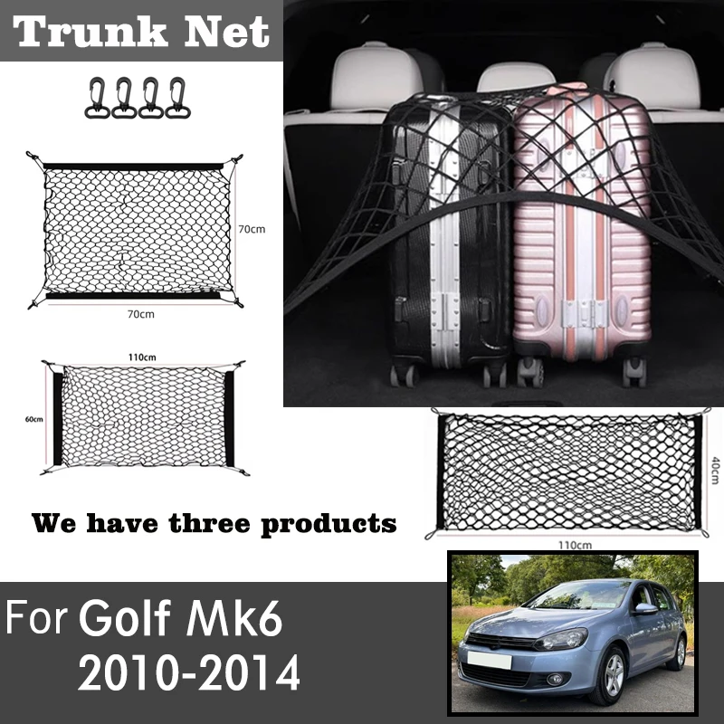 

Car Trunk Storage Cargo Nets For Volkswagen VW Golf Mk6 5K Jetta 2010-2014 Stretchable Truck Net Elastic Luggage Car Accessories